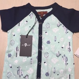 7 for all mankind 3/6 month boys sleeper